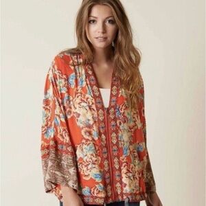 Free People Multicolor Floral Jacket/Kimono